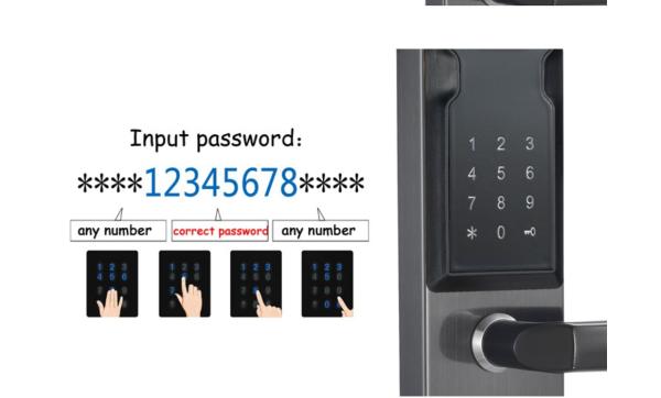 Apartment Door Smart Fingerprint Lock OLED Screen Mobile APP Control