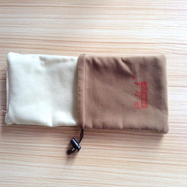 Silk Screen Printing Logo Drawstring Portable Velvet Jewelry Pouch