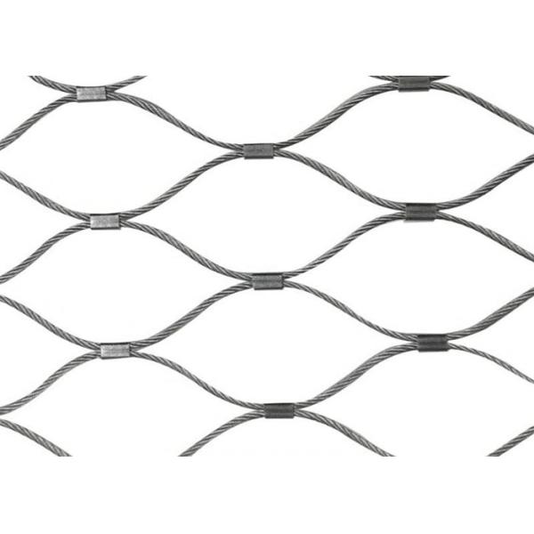 304 316 Stainless Steel Cable Mesh , Custom Zoo Decorative Wire Mesh Fence