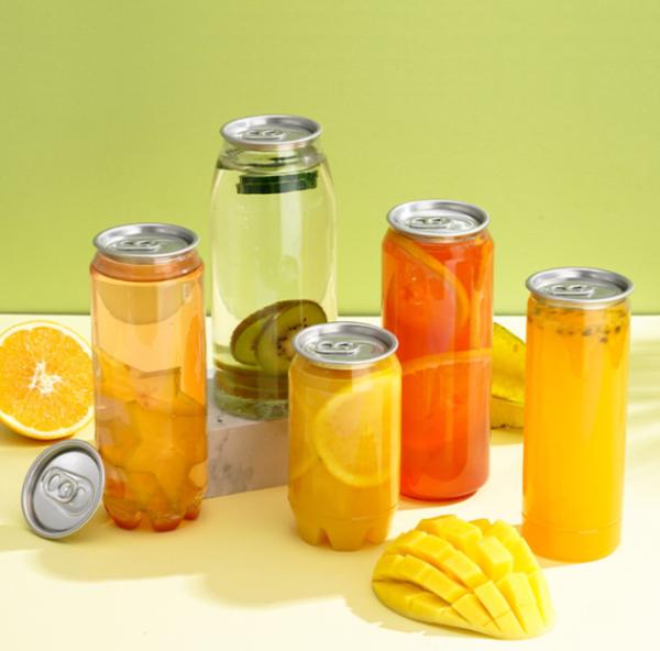 12oz 350ml 16oz 500ml Plastic Juice Bottles With Easy Open Lid