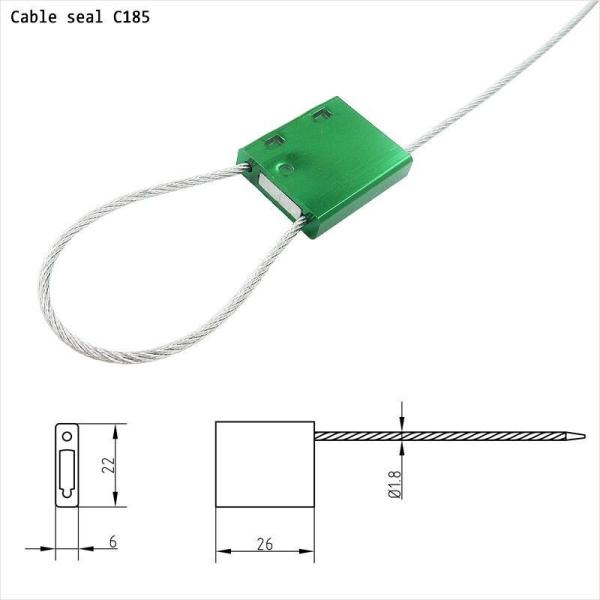 Nonpreformed Galvanized Cable 7x7 Structure Steel Cable Wire Container Security Seal Lock 1.8*300mm