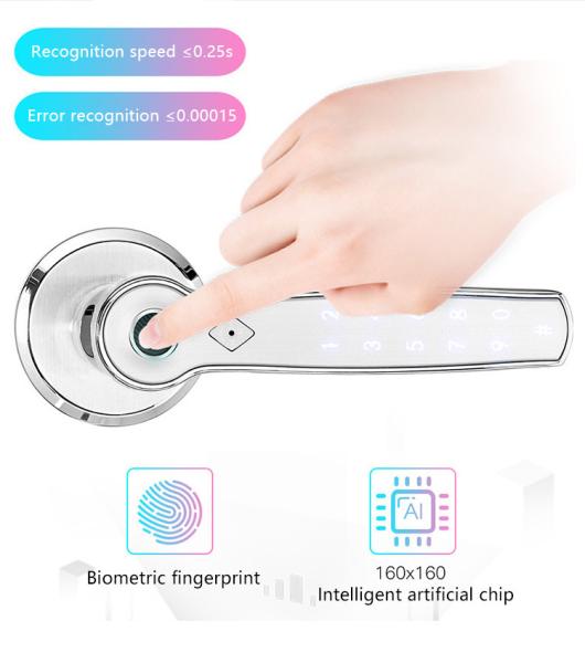 Wireless Smart Handle Door Lock Tuya WIFI Electronic Fingerprint Digital Password