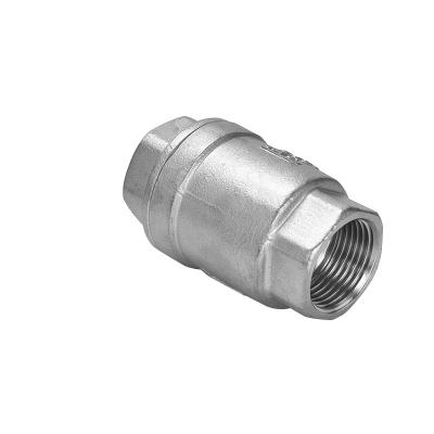 Aço inoxidável 316 Válvula de verificação de rosca feminina Tipo vertical com função de meio de água