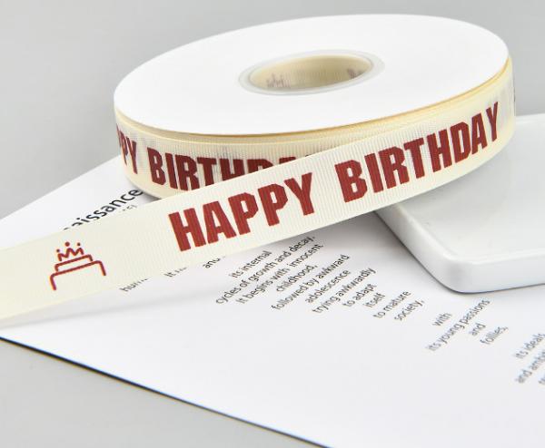 Fita inglesa da decoração do ramalhete da fita do envoltório de Rib Beige Birthday Cake Gift do estilo do INS