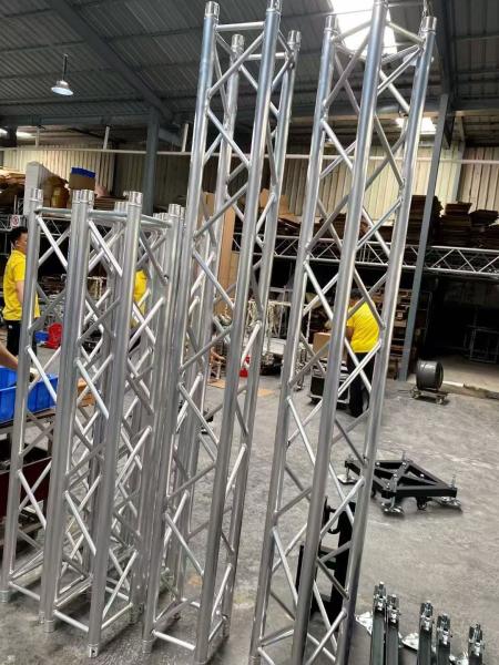 Black Silver Aluminum Lighting Truss Customized Foldable Portable Square Aluminum Truss