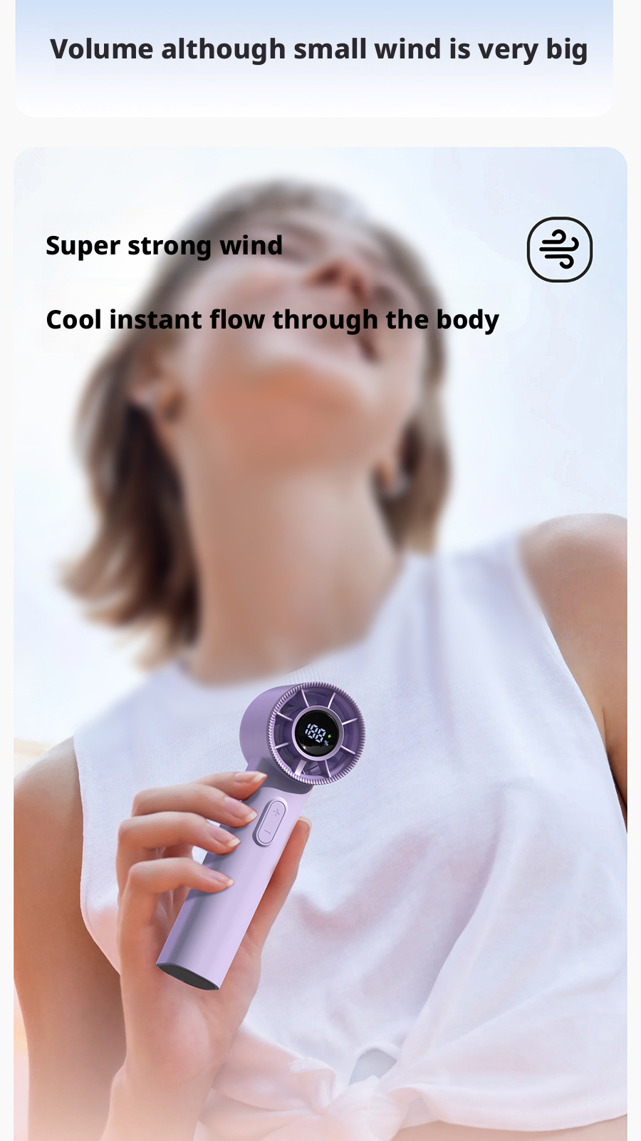 OEM Handheld Mini Portable Fan Brushless Motor Portable Personal Fans Quiet Operation