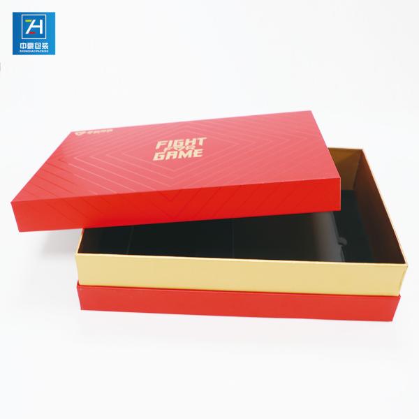 4C Offset Printing 900gsm Red Two Pieces Clothing Packaging Box
