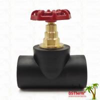 Valve d'arrêt PPR noire avec cartouche couleur chrome / laiton certifiée ISO 15784