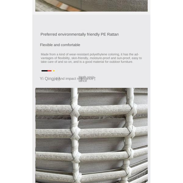 High Quality Balcony Handmade PE Rattan Swing Hanging Basket Chair