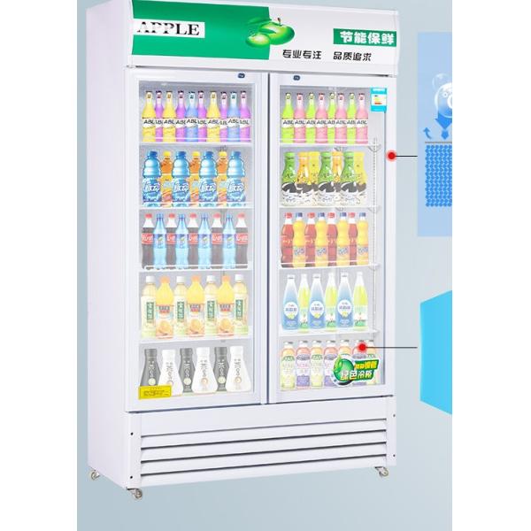 Коммерческий стеклянный дверной охладитель напитки холодильник холодильник супермаркета