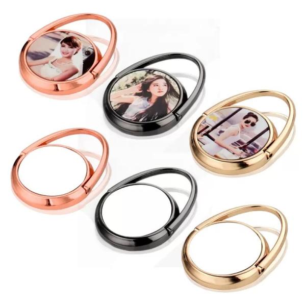 Sublimation Blank Cell Phone Ring Holder Attached To Phone Case Sublimation Phone Holder For Heat Transfer