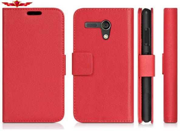 MOTO G PU Cover Card Holder Wallet Leather Cases Accurate Holes Magnetic Buckle Design