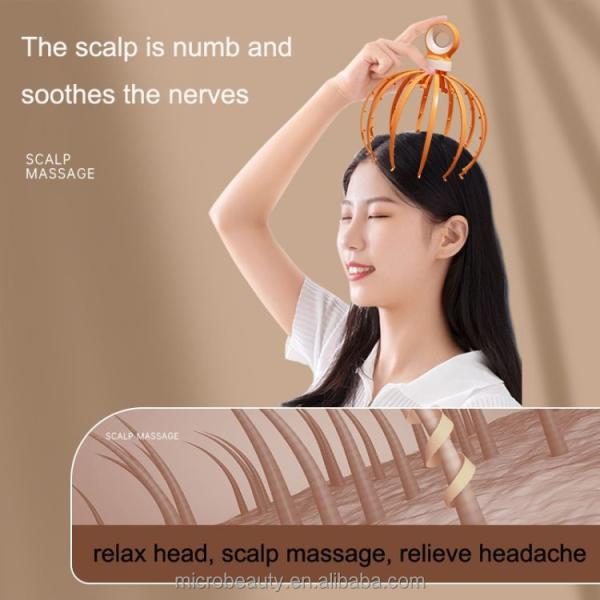 OEM Handheld Scalp Massage Machine Body Hair Massager Soothing Pressure Reducing