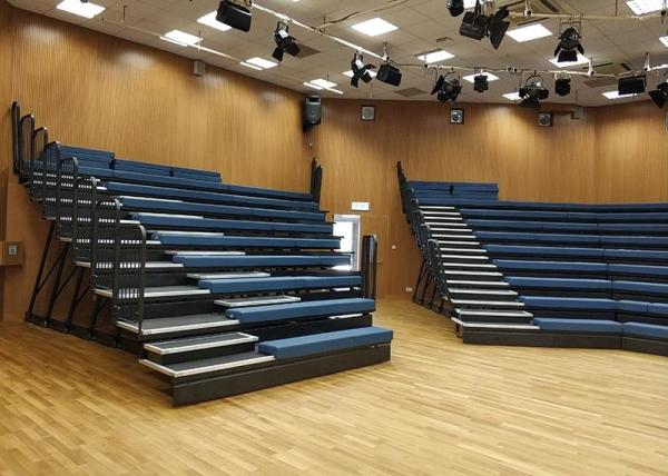 Customized Arena Stage Seating Retractable Wall Attached Unit Platform For Auditorium