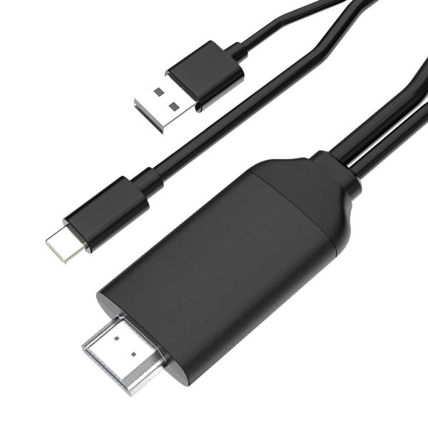 Tipo telefone de USB do revestimento de PVC do cabo dos adaptadores 2m MHL de C ao conversor do monitor 4K HDTV do projetor da tevê de HDMI