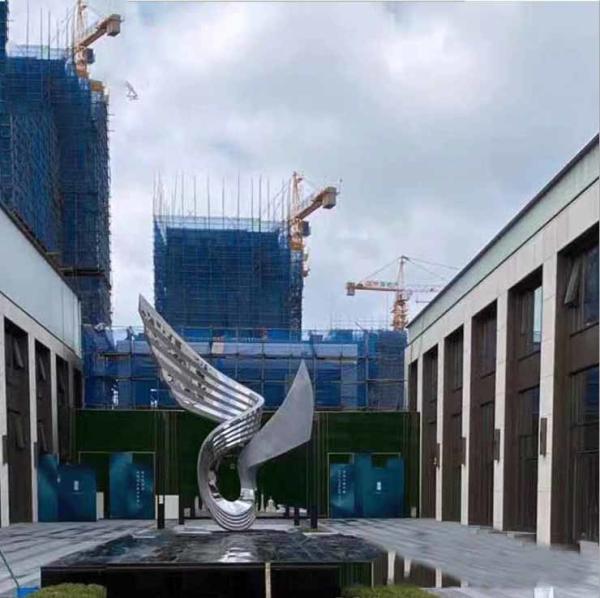 Contemporary Garden Large Outdoor Sculpture Stainless Steel For Decoration