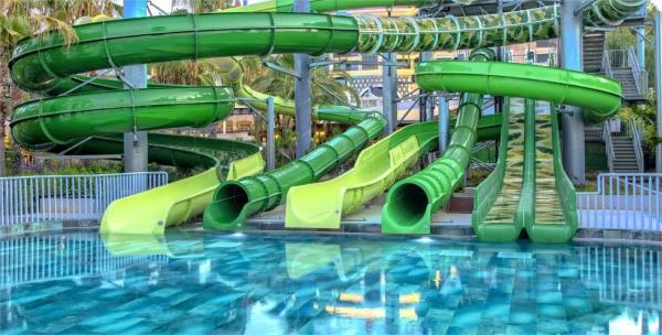 OEM Kid Amusement Park Rides Adventure Accessories Fiberglass Water Slide