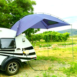 Waterproof Car Awning Sun Shelter, Portable Auto Canopy Camper Trailer Sun Shade for Camping, SUV, Outdoor, Beach Army