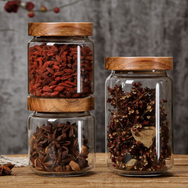 Large Capacity High Borosilicate Glass Storage Jar For Food Bean Spaghetti Coffee Bean
