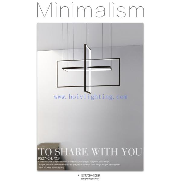 Many LED Light Good Quality Simple  960*360*720MM Geometry Hanging Lamp