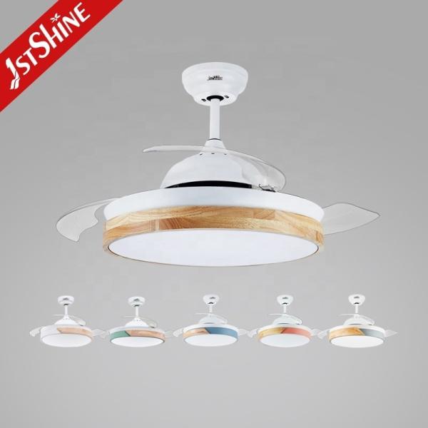 Suporte Dimmer 220V Ventilador de teto de lâmina oculta com iluminação de candelabro 42 Tamanho da lâmina