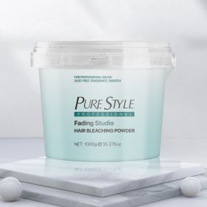 PureStyle  High Quality 1000g Organic Blue Hair Bleaching Powder Dust Free Light Blonde up to 9 Level  OEM Hair Dye Factory
