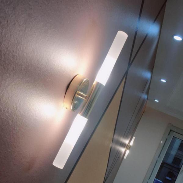 Modern metal tube pipe up down LED wall lamp light sconce Bedroom foyer washroom living room toilet wall ight (WH-OR-09)