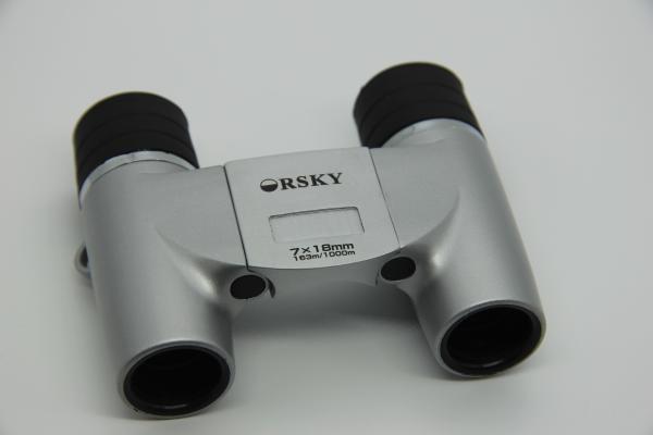 Portable 6X18 Roof Prism Binoculars DCF Prime Lens KW1 8° Angular Field Of View