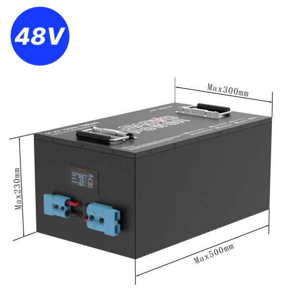 48V 150Ah 51.2V LiFePO4 Golf Cart Battery, 250A BMS, 4000+ Cycles Lithium Battery, Max 12.8kW Power