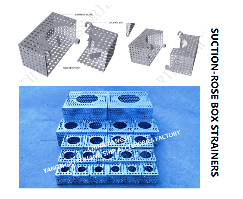 MARINE SUCTION ROSEBOX STRAINER GALVANIZED STEEL PLATE 5K-100A JIS F7206