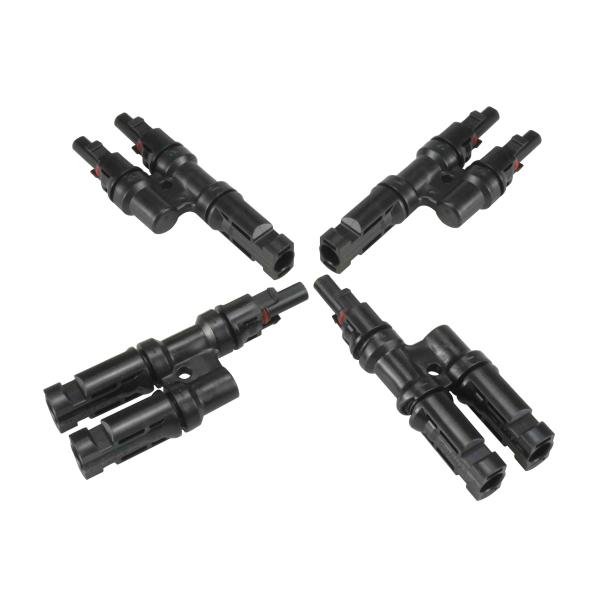 Male To Female T2 Branch 2 To 1 Solar PV Connectors