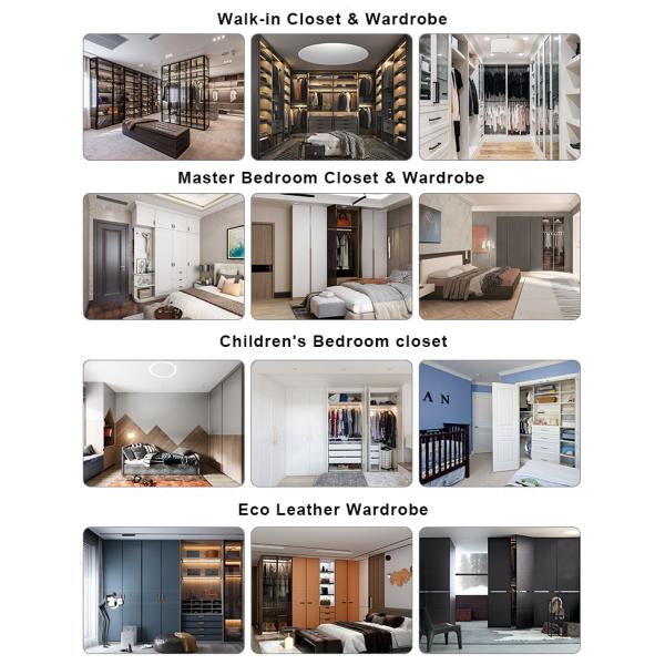 2024 Modern Furniture Bedroom Wardrobe Closets with Moisture Resistance in Wooden