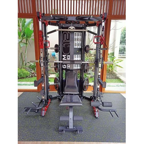 Commercial/Home Smith Trainer Bodybuilding Squat Rack with Two Layer Powder Coating