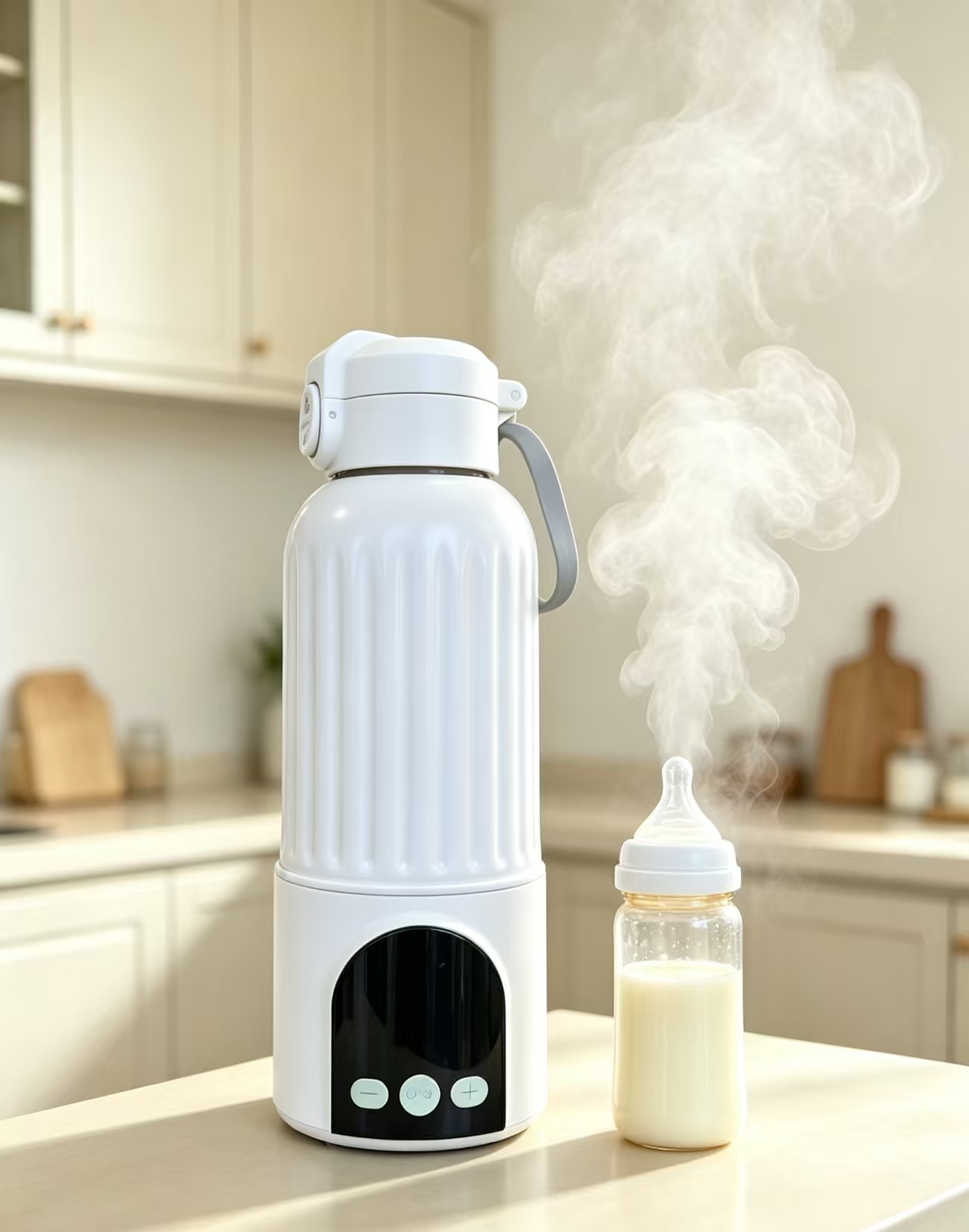Baby Bottle Warmer Portable USB Powered Milk Heater with Adjustable Temperature Control for Travel and Home Suitable for 17oz Bottles