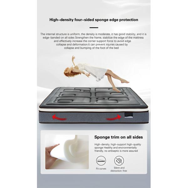 JOURM Soft Memory Foam Mattress Knitted Fabrics Topper and Orthopedic Design for Sleep