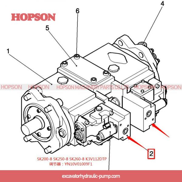 Части YN10V01009F1 насоса поршеня регулятора гидронасоса TY6K