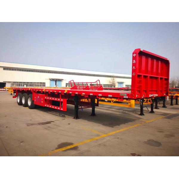 CIMC nuevo 4 Ejes 80-100 toneladas uso para el transporte de equipos pesados maquinaria y cargas de gran tamaño contenedor de cama plana semi-camión remolque