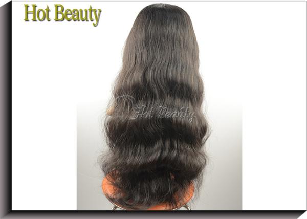 Hand Tied Remy Human Hair Front Lace Wigs 1B# / 5A Virgin Remy Hair