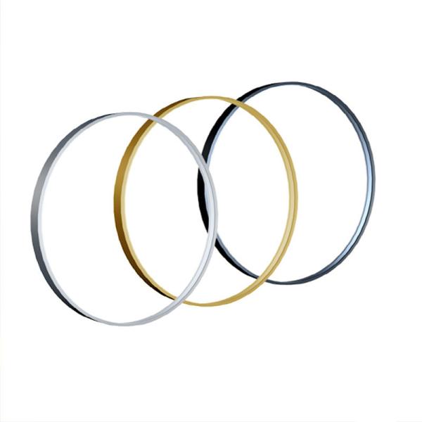 Les profils en aluminium balayés de meubles ronds reflètent le cadre en