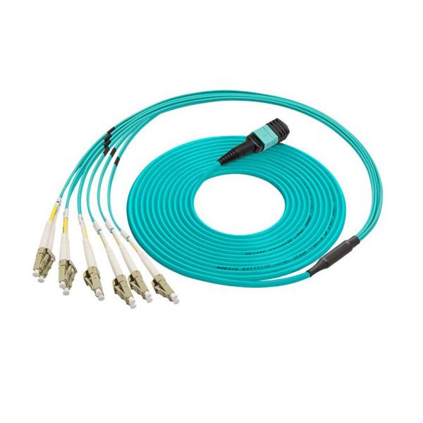 1-30 medidor MTP/MPO do LC da fibra do cabo 3.0mm do fã ao cabo de fibra ótica para fora