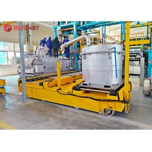 70T Load Capacity Battery Operated Transfer Cart with Roller Conveyor System for Factory Transport