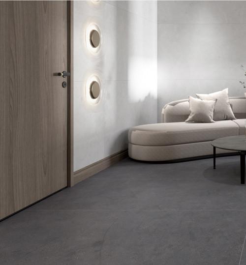 Cinza escuro cerâmico das telhas de assoalho do olhar do cimento do esmalte R9 de Digitas
