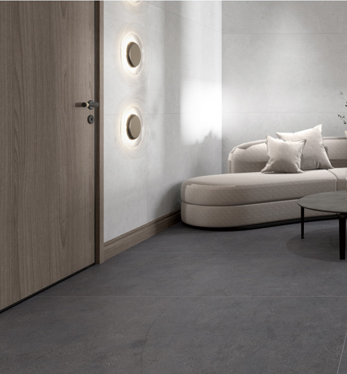 Серый цвет плиток пола выглядеть цемента поливы R9 цифров керамический темный