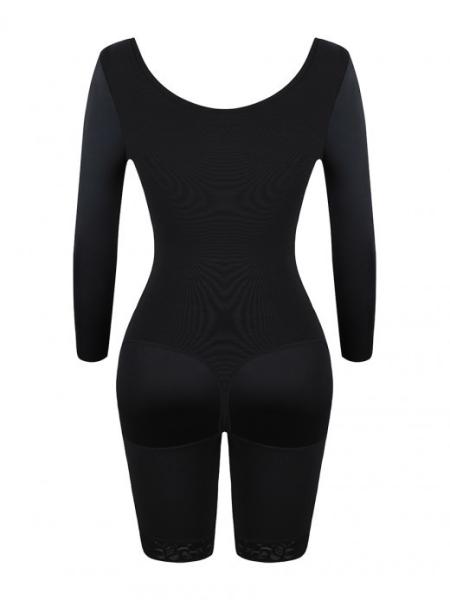 Fase 2 3 Controle da barriga pós-parto Spandex Body Shaper com compressão e ganchos
