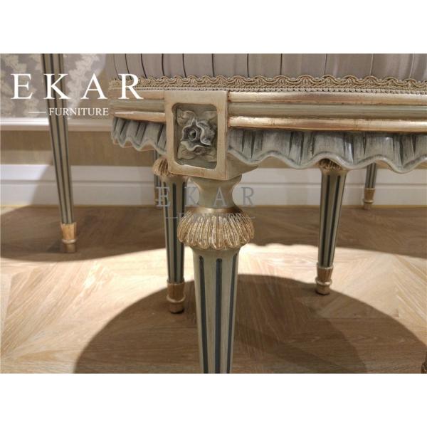 Aristo Party Beautiful bedroom Furniture Small Round Stool Wooden Fabric Dressing Chair