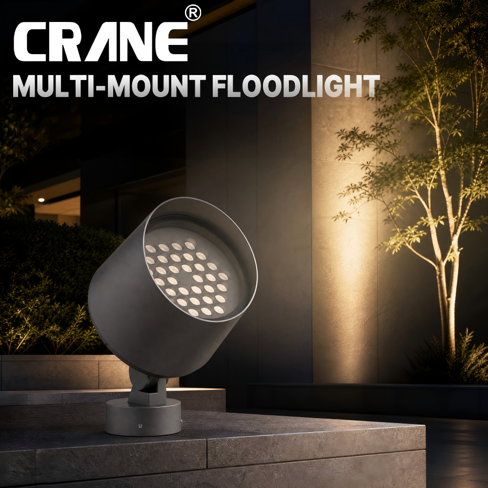 80W Multi Mount Outdoor LED Flood Lights Adjustable Tilt Heavy Duty Metal Landscape Spotlight