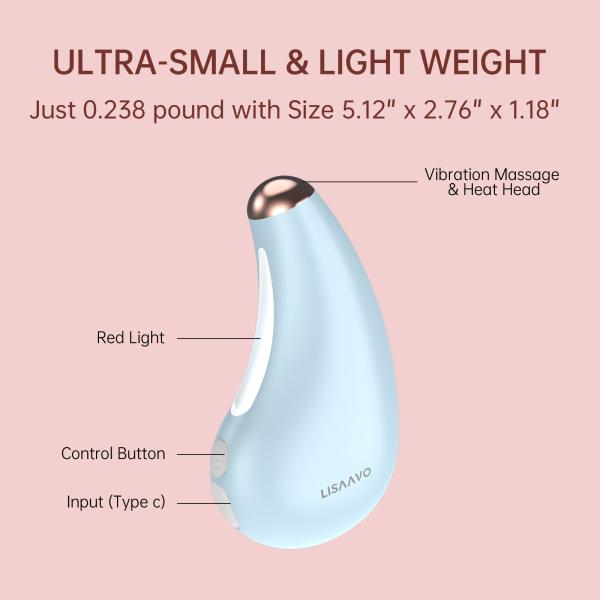 5W Red Light Facial Massager Heat And Anti Aging Vibration Massage Device