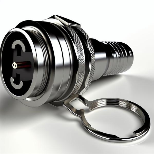 Industrial Push Pull Cable Connectors Chrome Shell Solder Termination