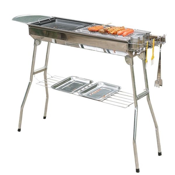 SUS304 Portable BBQ Stove Grill 1.2KG Windproof Folding Wood Burning Camping Stove