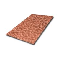 Plaque d'acier inoxydable martelé à la main de qualité supérieure 304 avec plaque de texture à motifs de chaîne de montagnes pour finition décorative